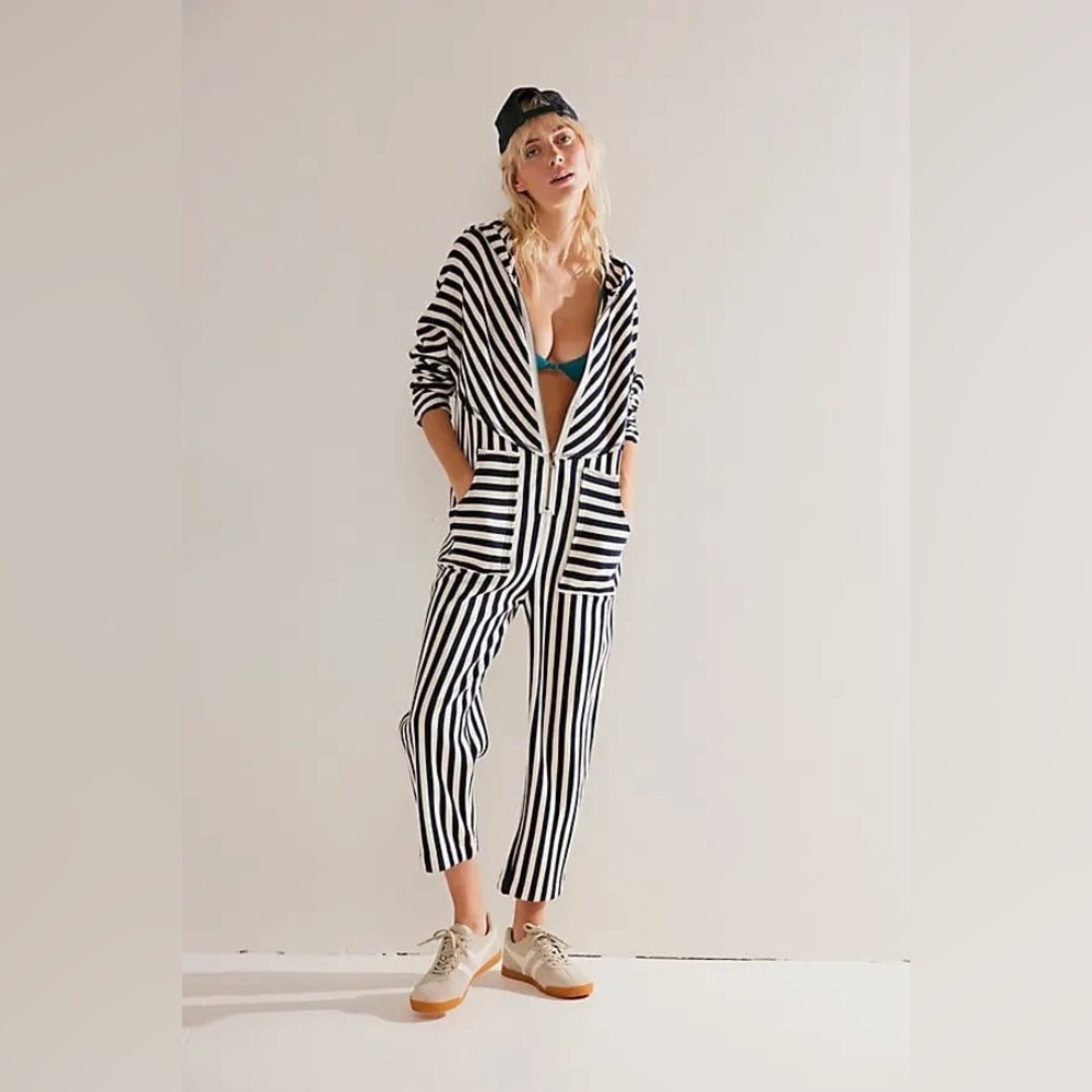 NWT FREE PEOPLE Cruel Summer Jumper- Nautical Stripe Combo 
$128 MSRP